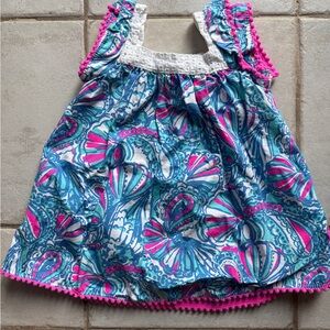 Lilly Pulitzer for Target Pink and Blue Ruffled Tiered Sundress